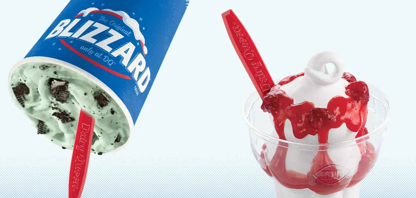 Blizzard treat with candles