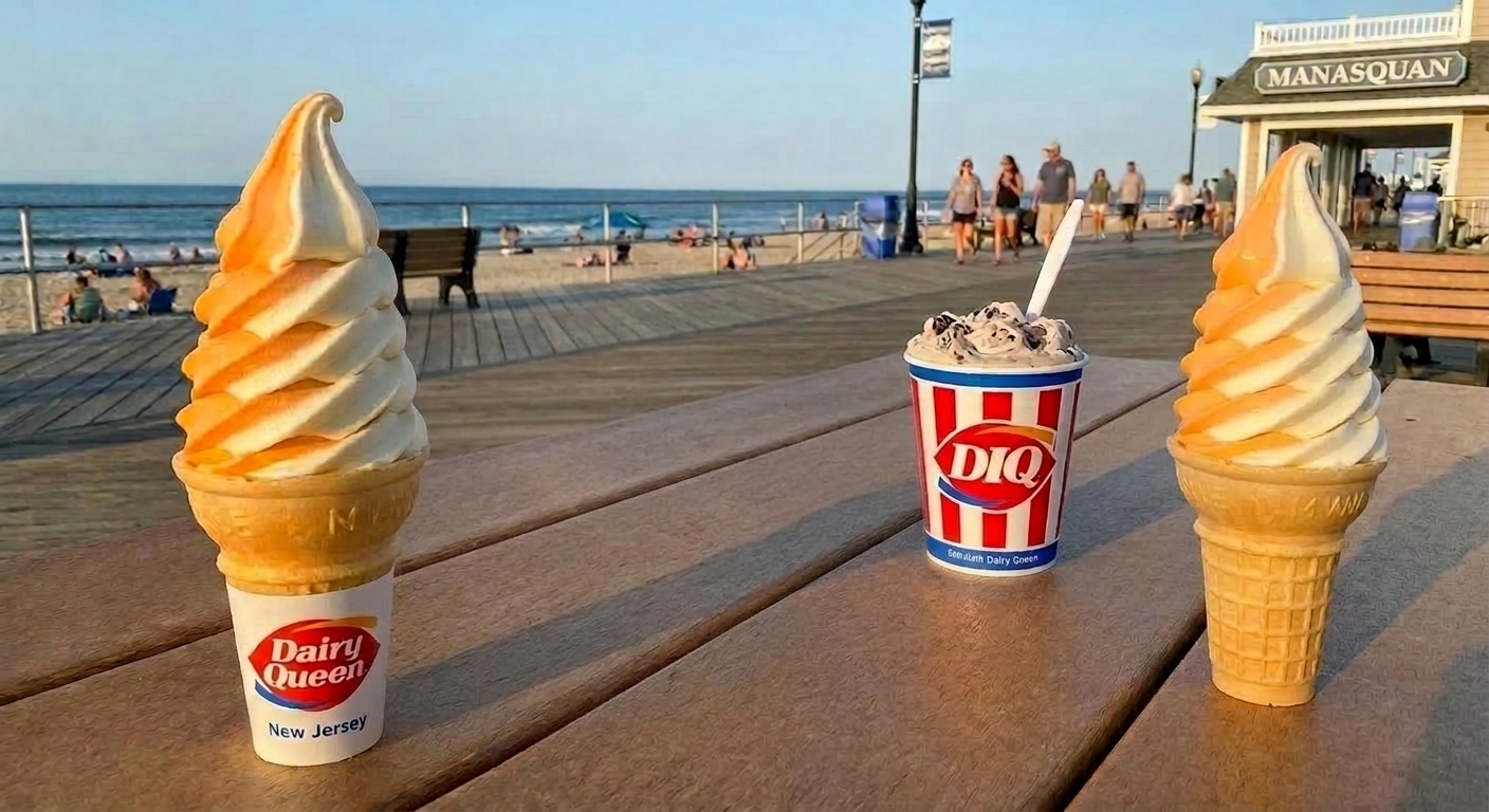A delicious selection of the best desserts on the Jersey Shore, including ice cream, fudge, taffy, and boardwalk treats